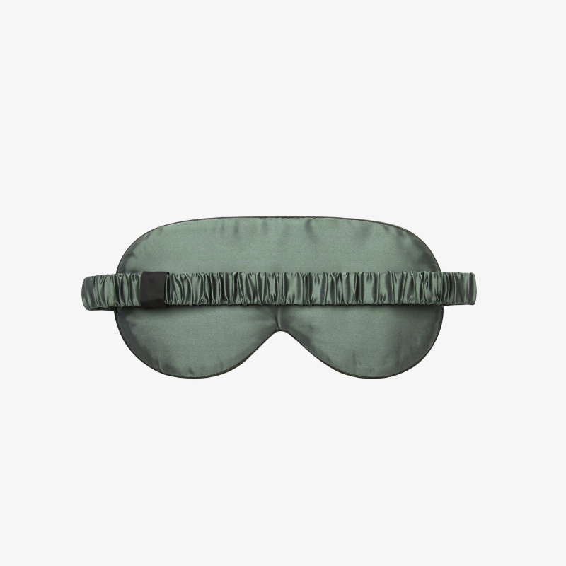 100% Mulberry Silk Sleep Mask - Olive Green