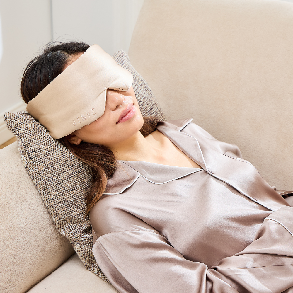 Champagne 100% Mulberry Silk Deep Sleep Mask