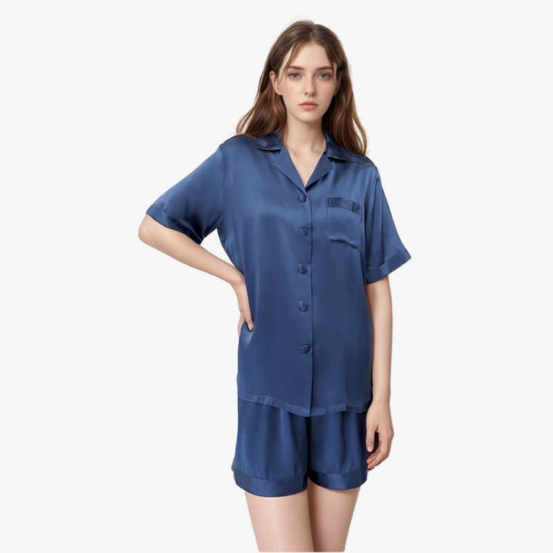 19 Momme 100% Mulberry Summer Silk Pajama Set (Without Piping)