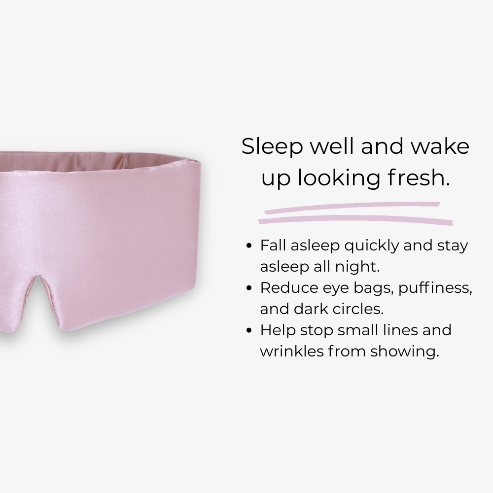 Pink 100% Mulberry Silk Deep Sleep Mask