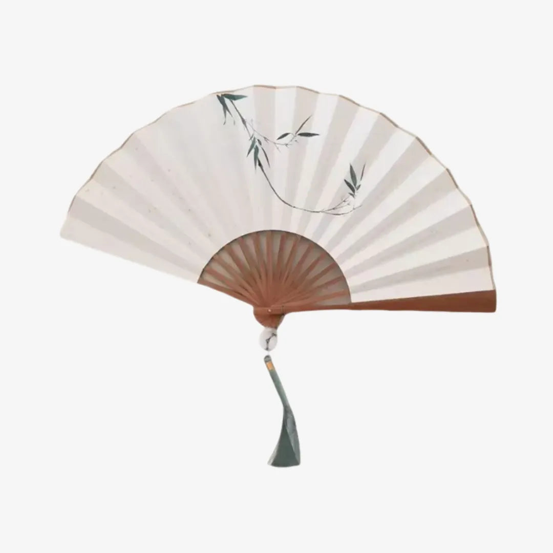 Chinese Hand Fan Bamboo Paper Hand Painted Folding Fan Gift