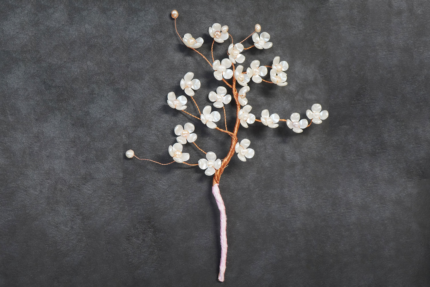 Freshwater Pearl and Mother-of-Pearl Flower Ornaments