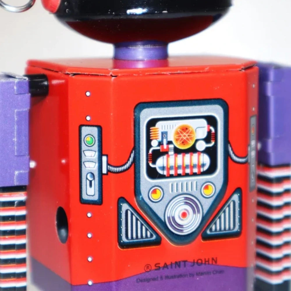 Vintage Dark Templar Robot Tin Wind Up Toy Retro Collectible Holiday Gift