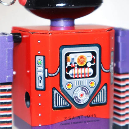 Vintage Dark Templar Robot Tin Wind Up Toy Retro Collectible Holiday Gift