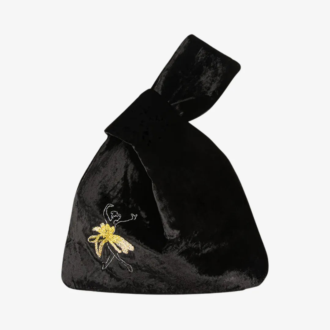 Velvet Silk Suzhou Embroidery Bag- Flower Language Life Series