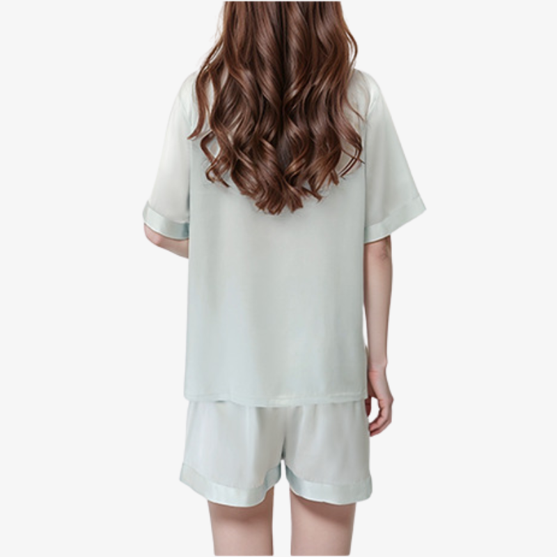 19 Momme 100% Mulberry Summer Silk Pajama Set (Without Piping)