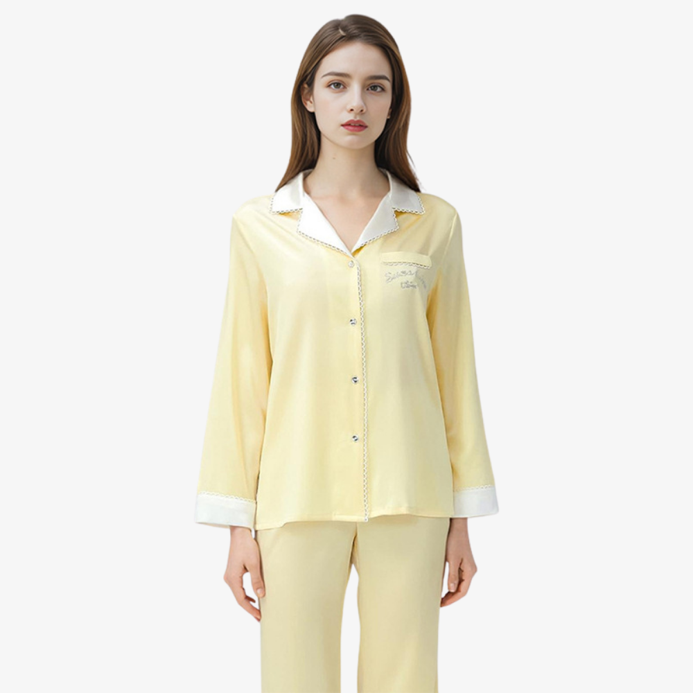 19 Momme 100% Mulberry Silk Fresh-Style Pajama Set