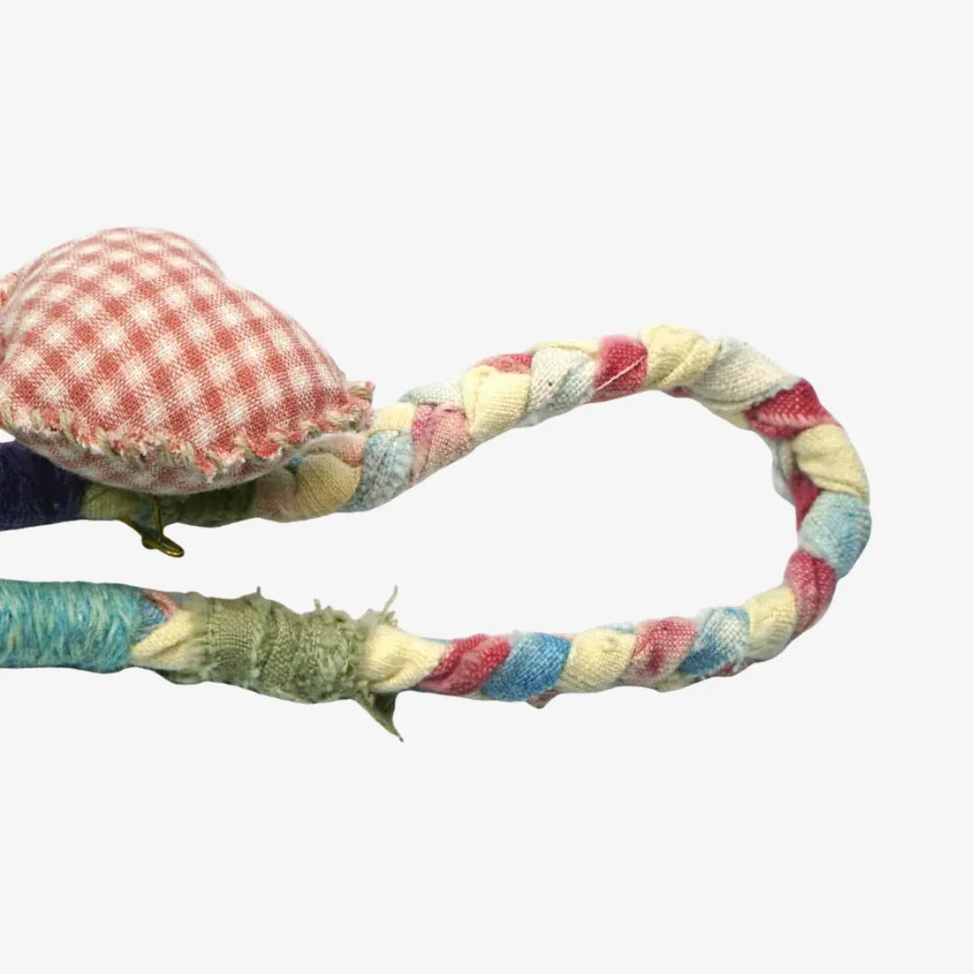 Handmade Gingham Heart Summer Short Phone Strap