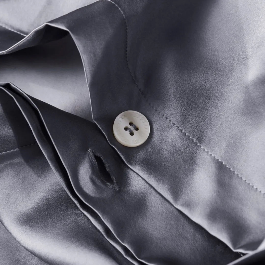 19 Momme 100% Mulberry Silk ‘Gray’ Flat Sheet