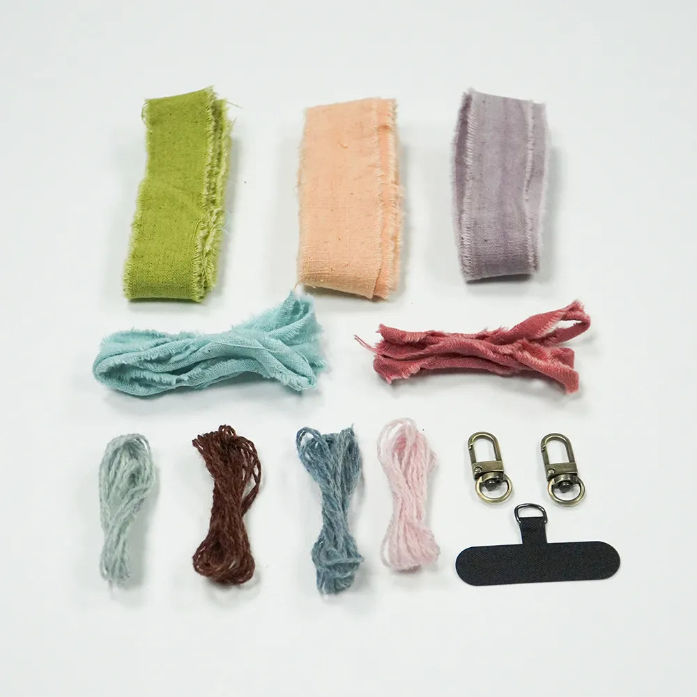 Green Orange Phone Strap DIY Craft Kit Set