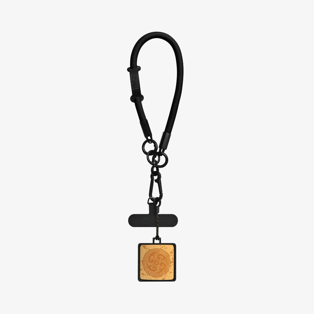 Sun Pattern Qing Bamboo Carved Phone Charm