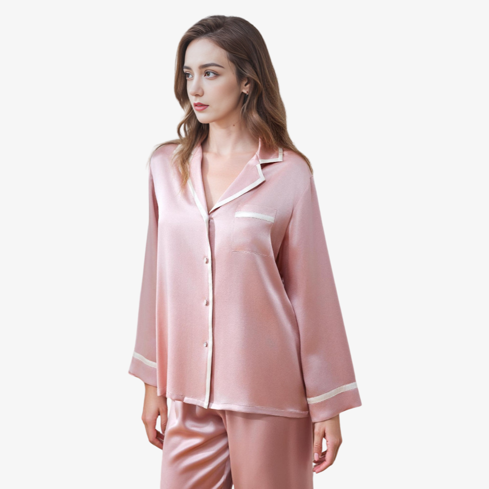 19 Momme 100% Mulberry Silk Fall/Winter Pajama Set
