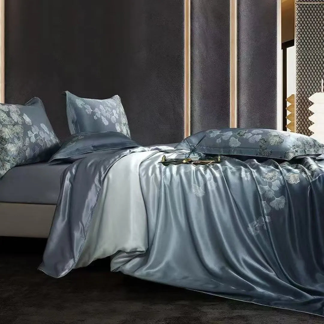 16 Momme 100% Mulberry Silk ‘Ginkgo Elegance’ Pillowcase