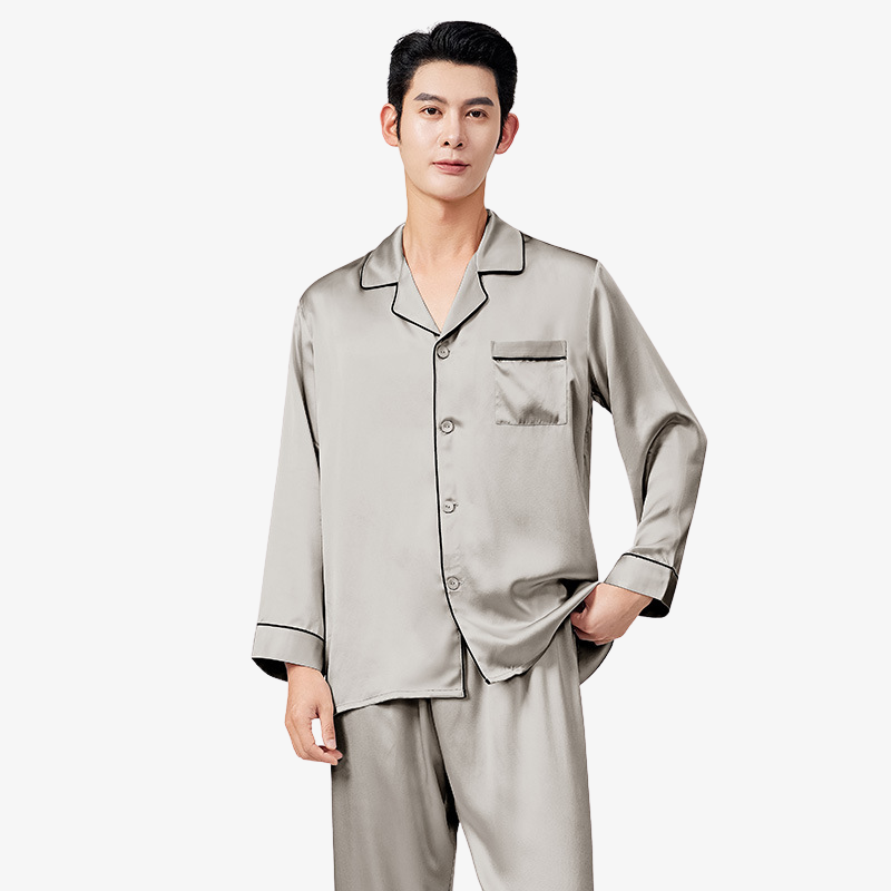 19 Momme 100% Mulberry Silk Men's Pajama Set