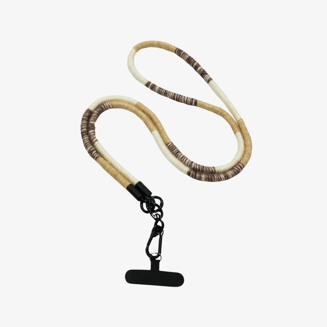 Handmade Coffee Tone Phone Lanyard