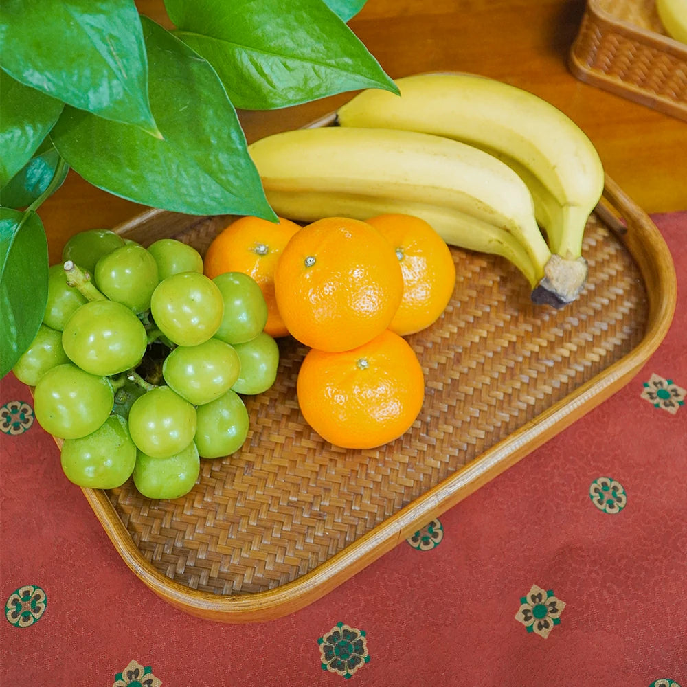 Handmade Bamboo Square Storage Tray