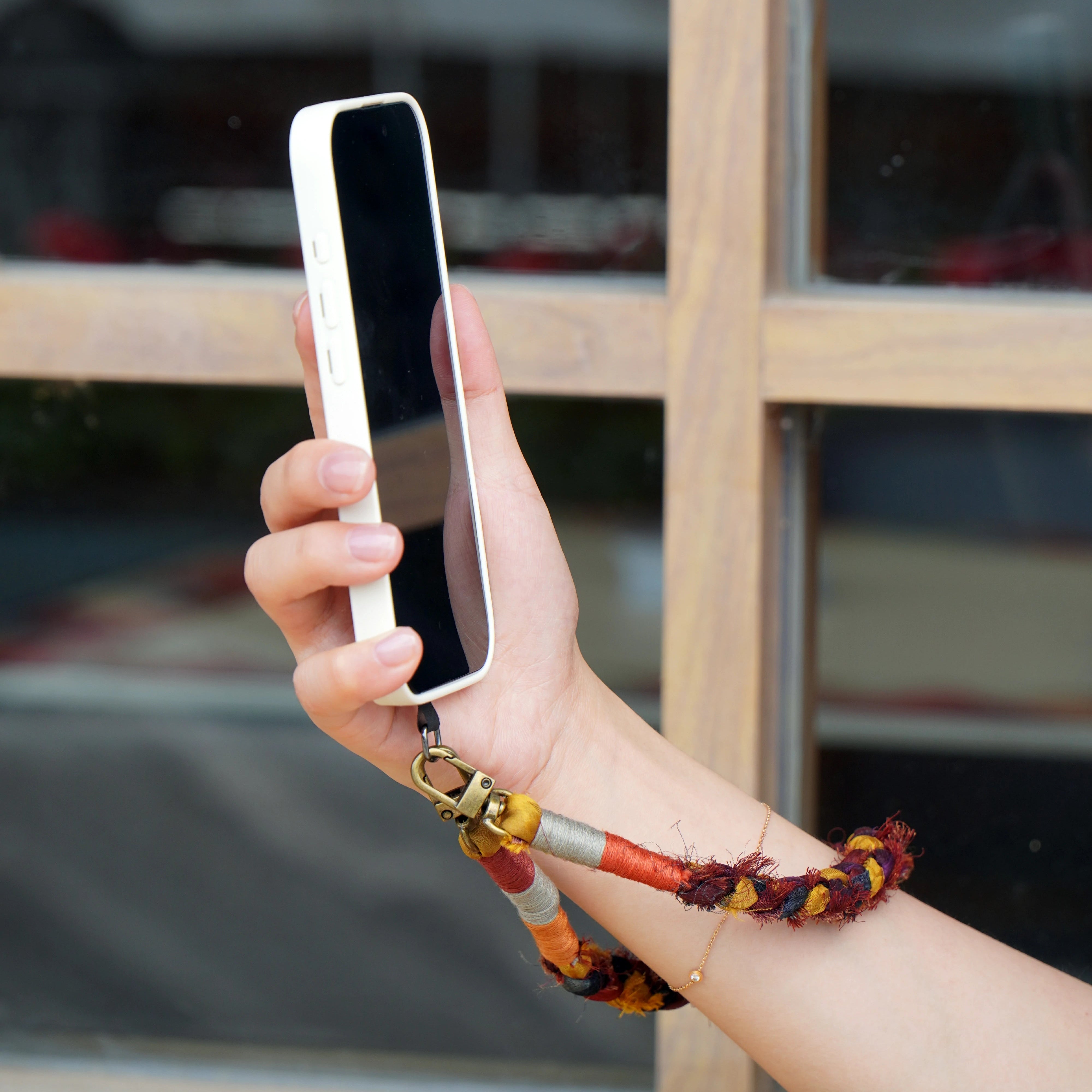 Handmade Silk Phone Strap in Short Length