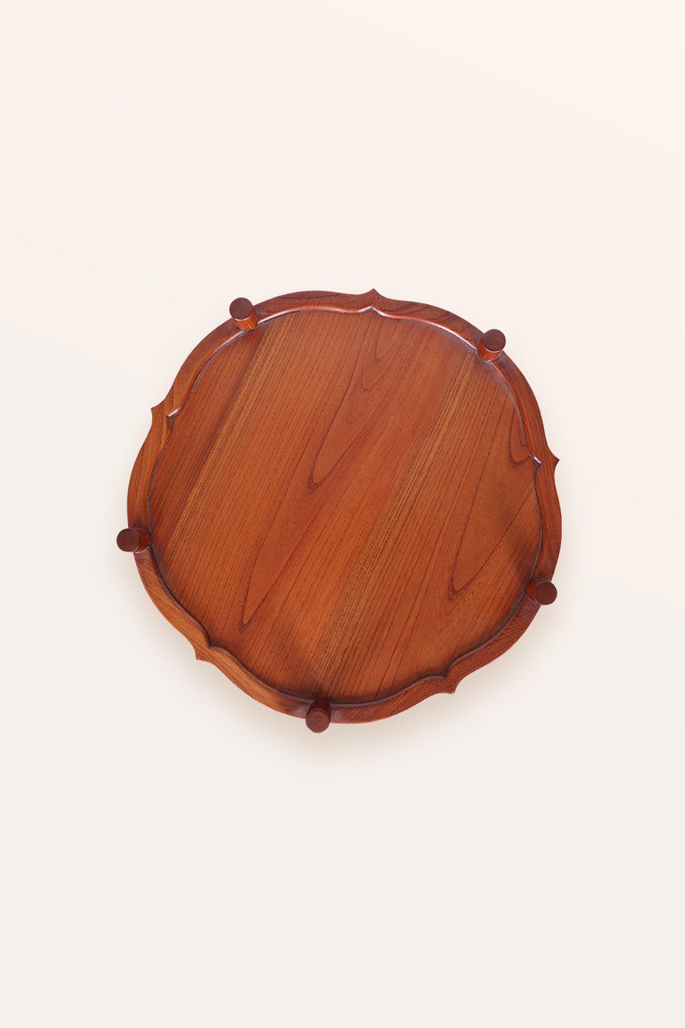 Handmade Two-tier Round Shelf