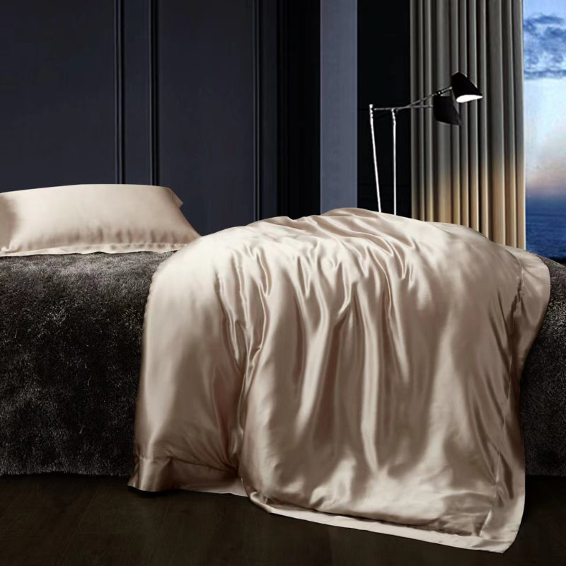 19 Momme 100% Mulberry Silk Champagne Bedding Set