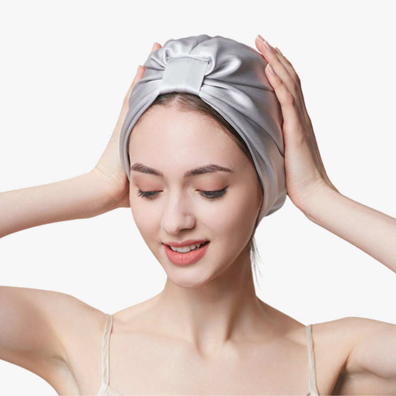 19 Momme 100% Mulberry Silk Sleep Cap – Double-Layer with Square Buckle