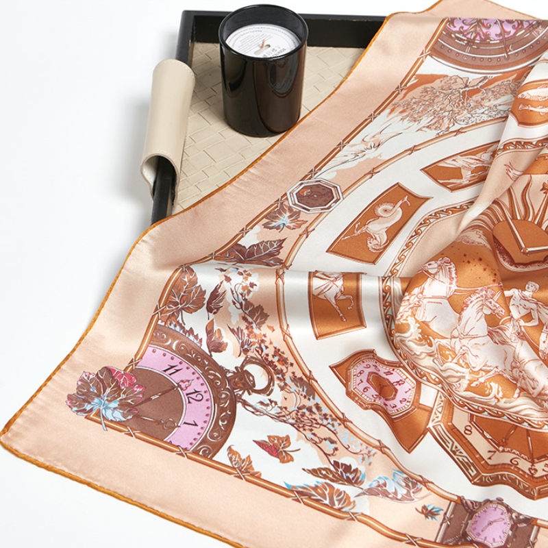16 Momme 100% Mulberry Silk Printed Scarf