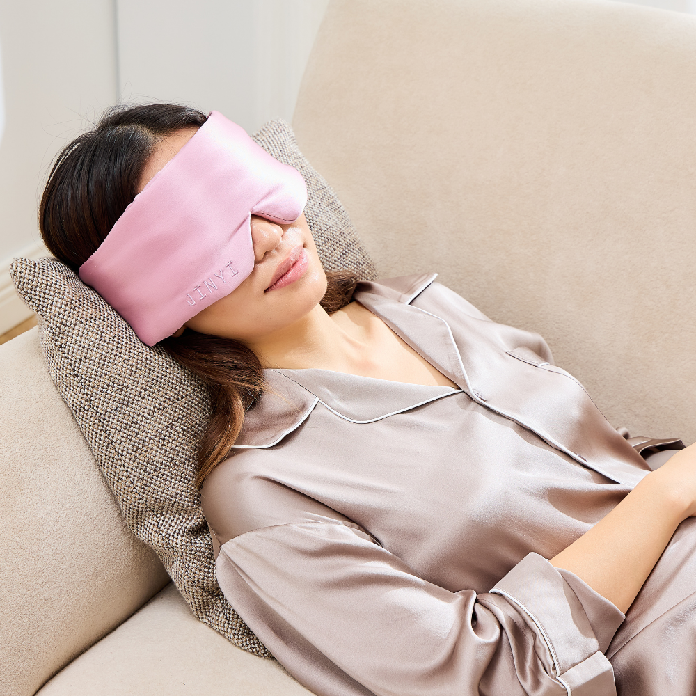 Pink 100% Mulberry Silk Deep Sleep Mask