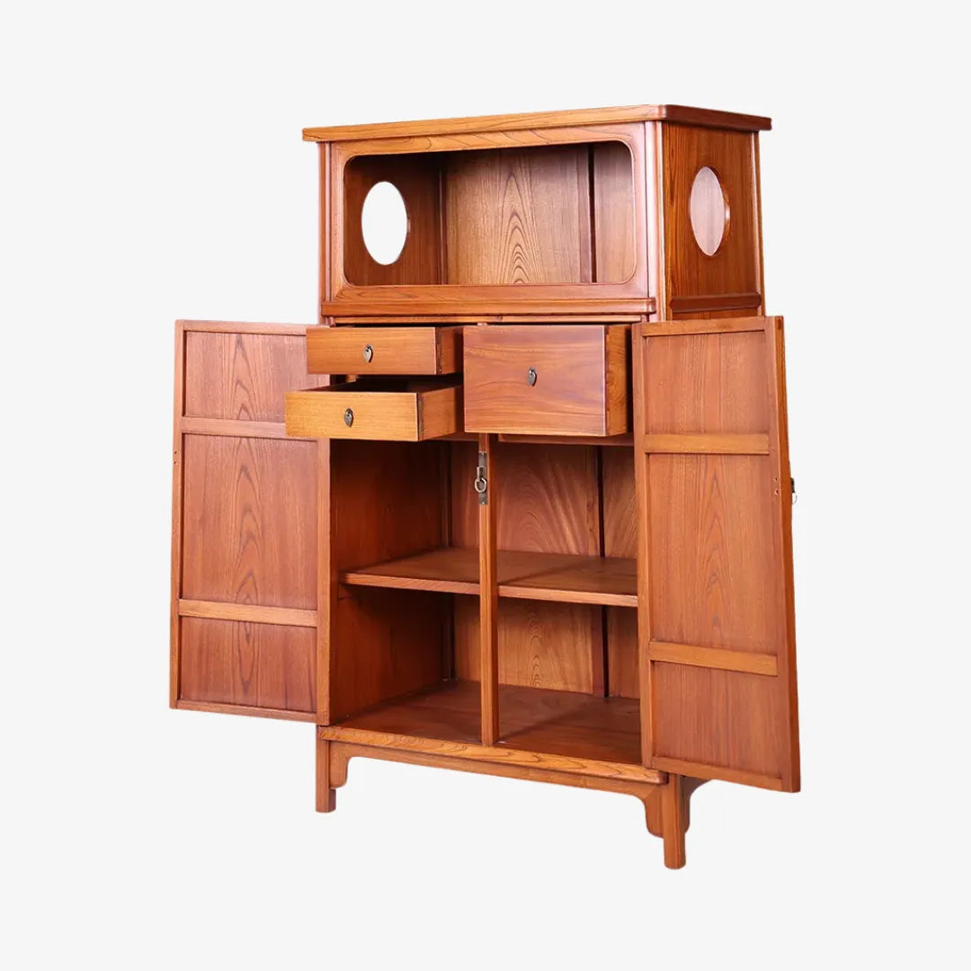 Handmade Round Hole Cabinet