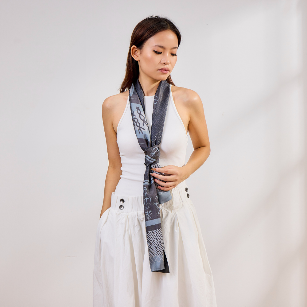 100% Mulberry Silk ‘Silken Harmony’ Long Scarf