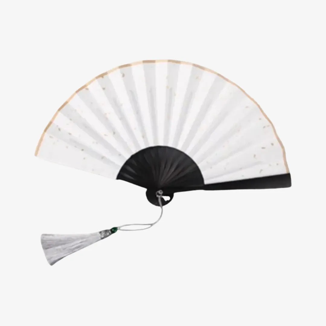 Hand Fan Mini Folding Fan with Tassel DIY Painting Blank Paper