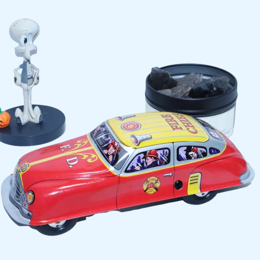 Fire Chief Retro Wind Up Tin Car Vintage Collectible Toy Design Saint John