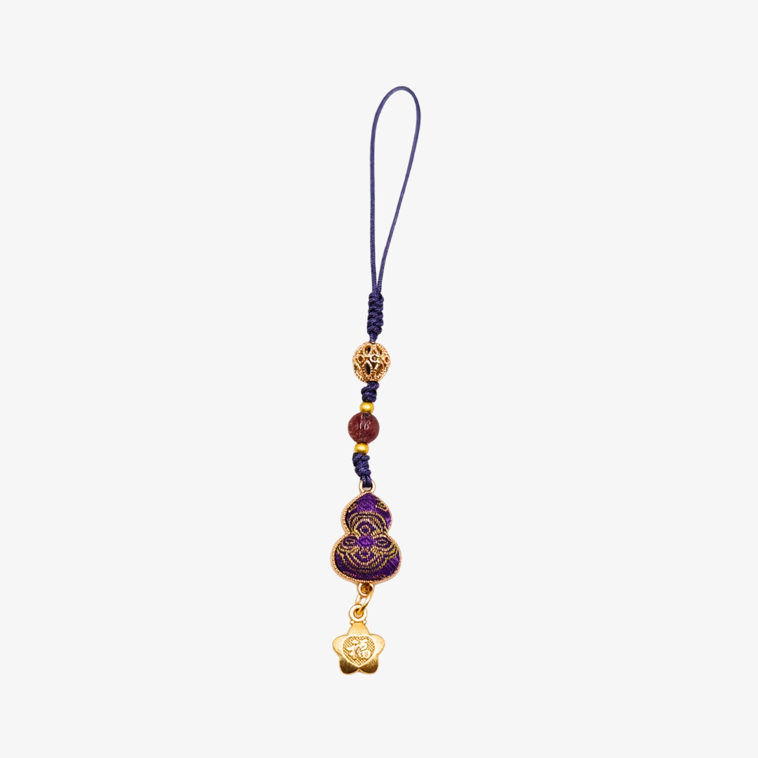 Song Brocade Gourd Charm Purple Mulberry Silk Pendant