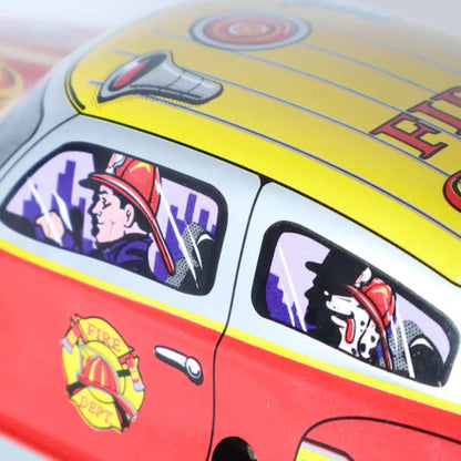 Fire Chief Retro Wind Up Tin Car Vintage Collectible Toy Design Saint John