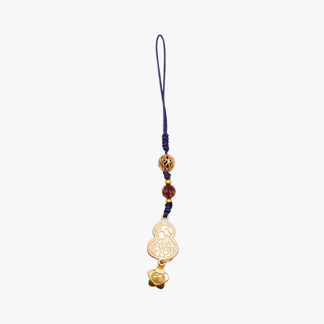 Song Brocade Gourd Charm Purple Mulberry Silk Pendant