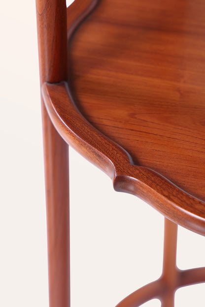 Handmade Two-tier Round Shelf