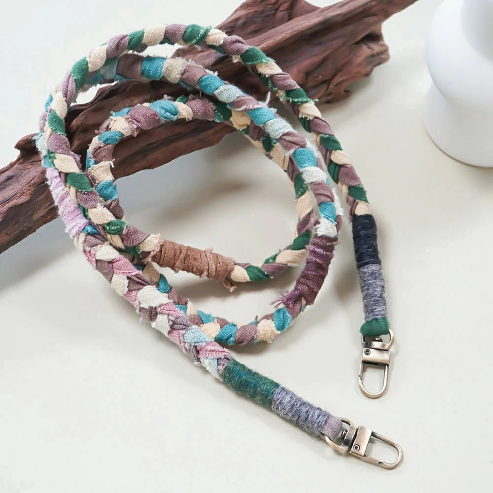 Handmade Brown Green Phone Lanyard
