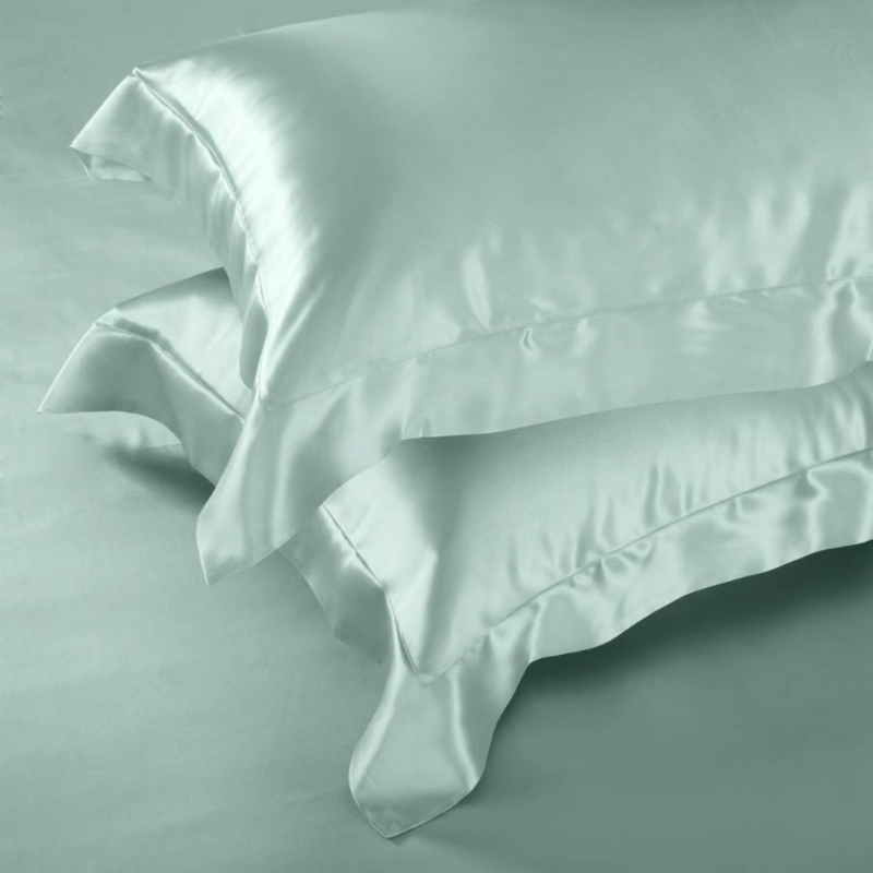 19 Momme 100% Mulberry Silk Mint Green Bedding Set