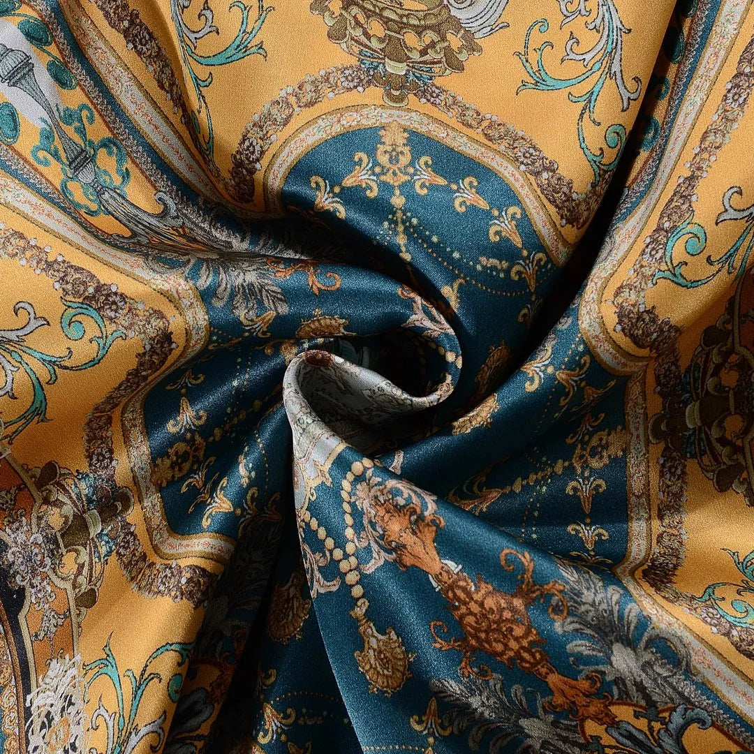 16 Momme 100% Mulberry Silk ‘Louvre Mystique’ Duvet Cover