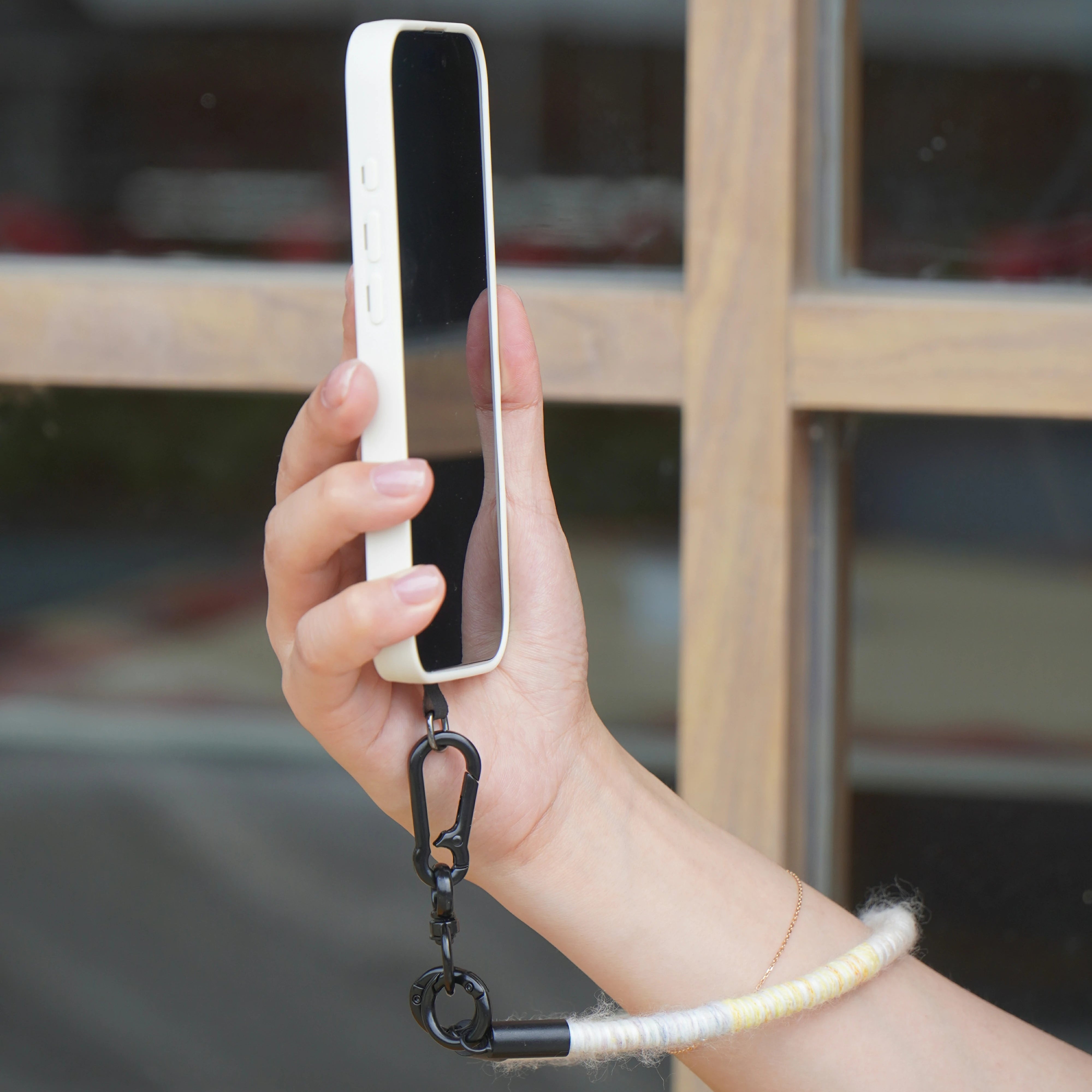 Handmade Lemon Yellow Tone Short Phone Strap