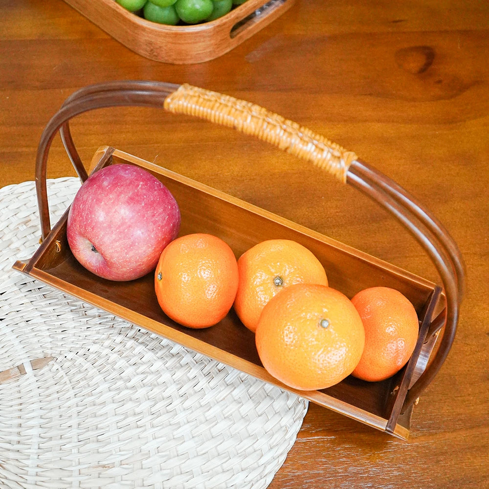 Handmade Lacquer Bamboo Fruit Plate