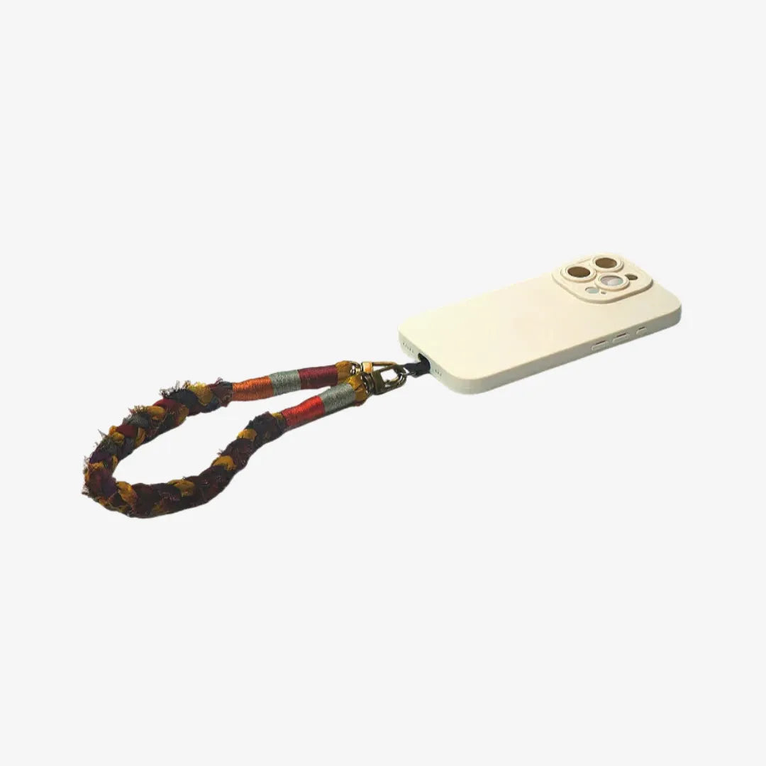 Handmade Silk Phone Strap in Short Length