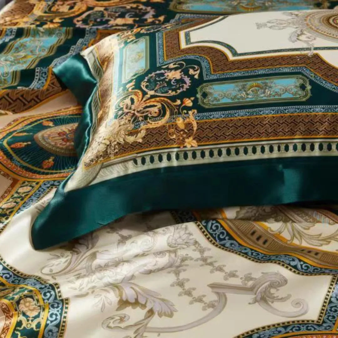 16 Momme 100% Mulberry Silk ‘Emerald Enchantment’ Pillowcase