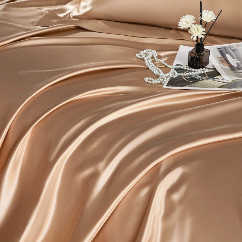 19 Momme 100% Mulberry Silk Gold Bedding Set