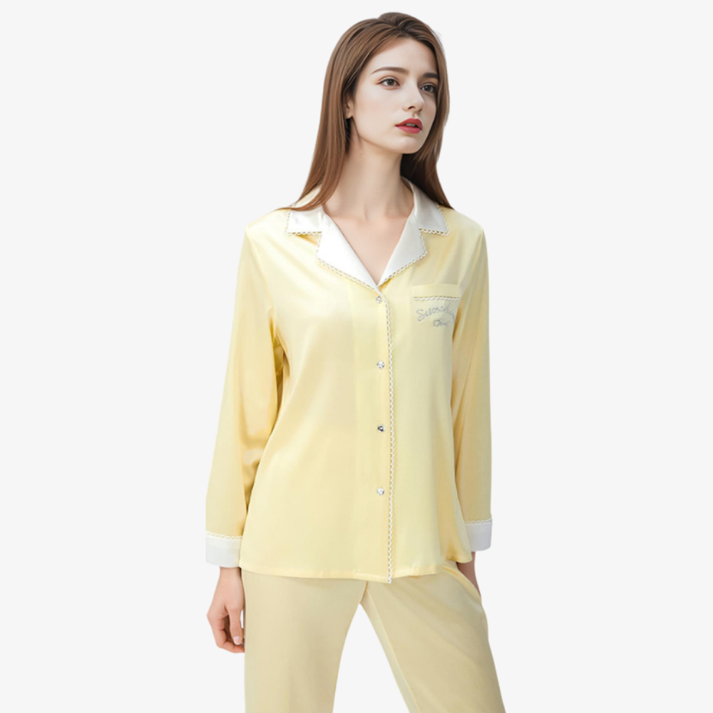 19 Momme 100% Mulberry Silk Fresh-Style Pajama Set