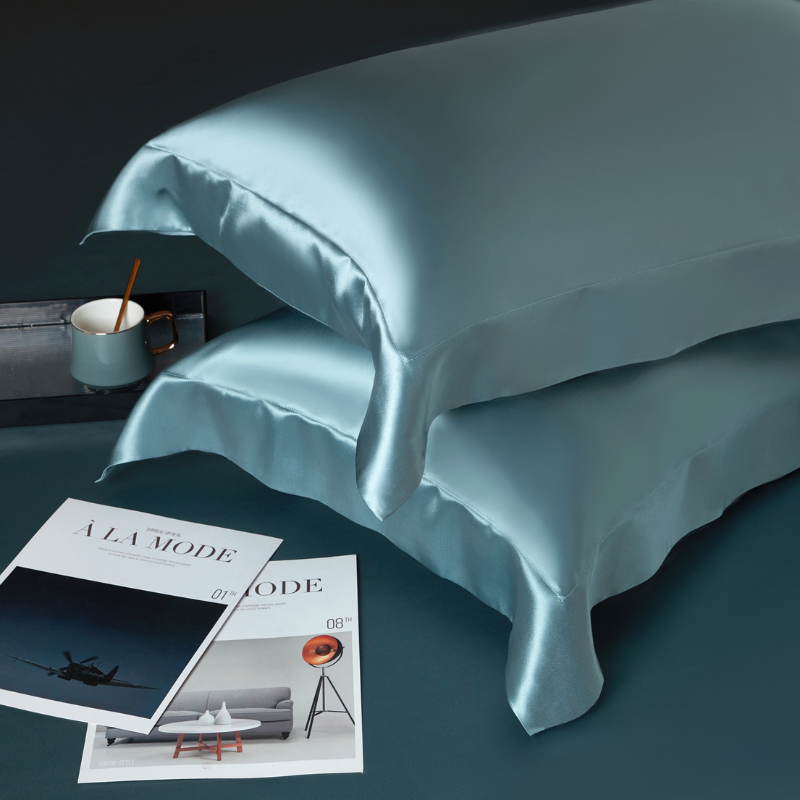 19 Momme 100% Mulberry Silk Blue Bedding Set