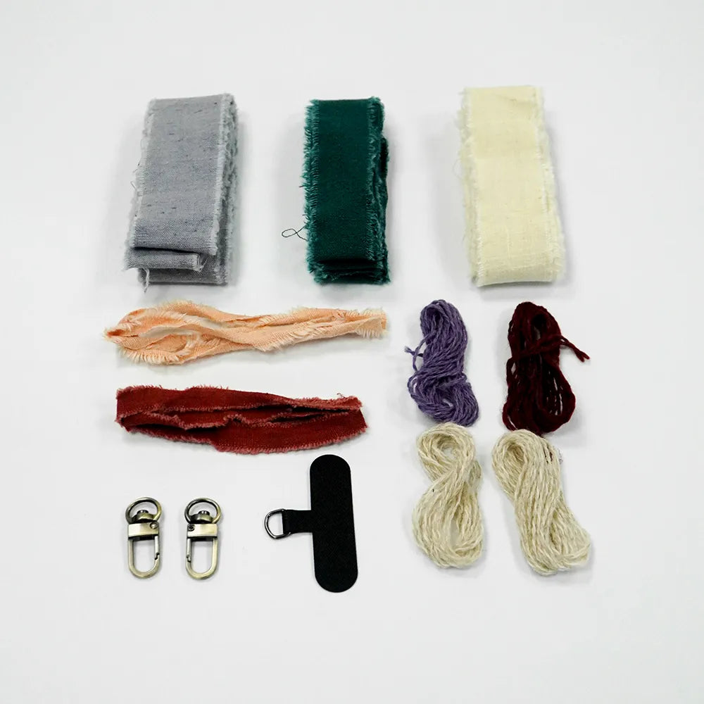 Green Yellow Phone Strap DIY Craft Kit Set