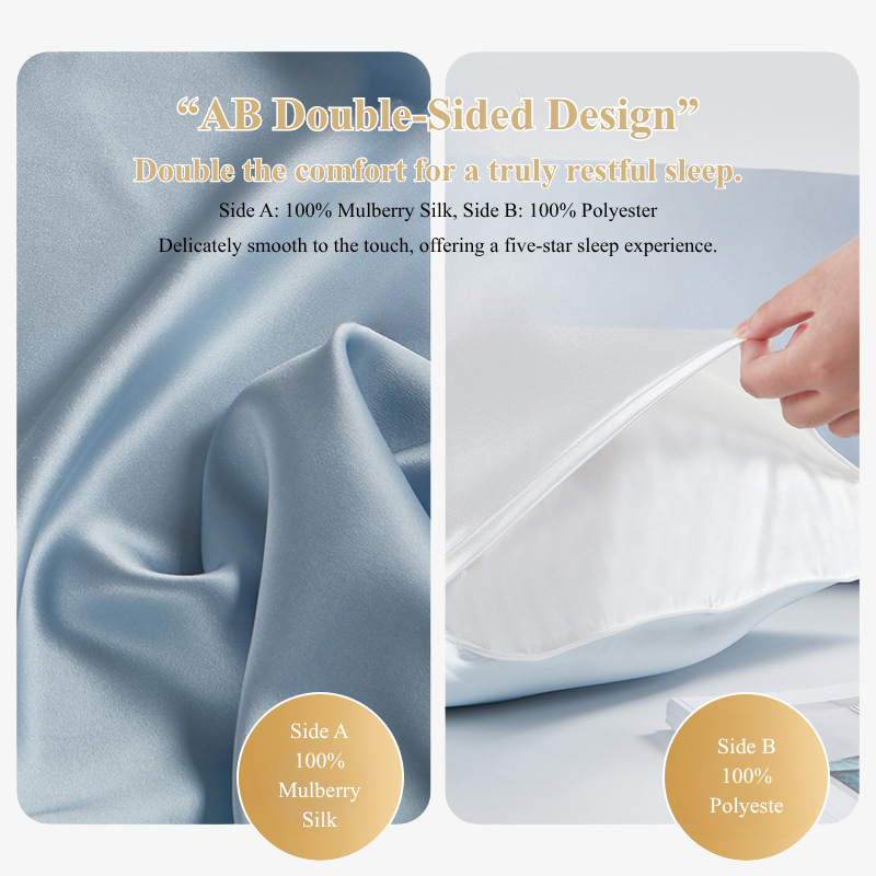19 Momme 100% Mulberry Silk Single-Sided Pillowcase