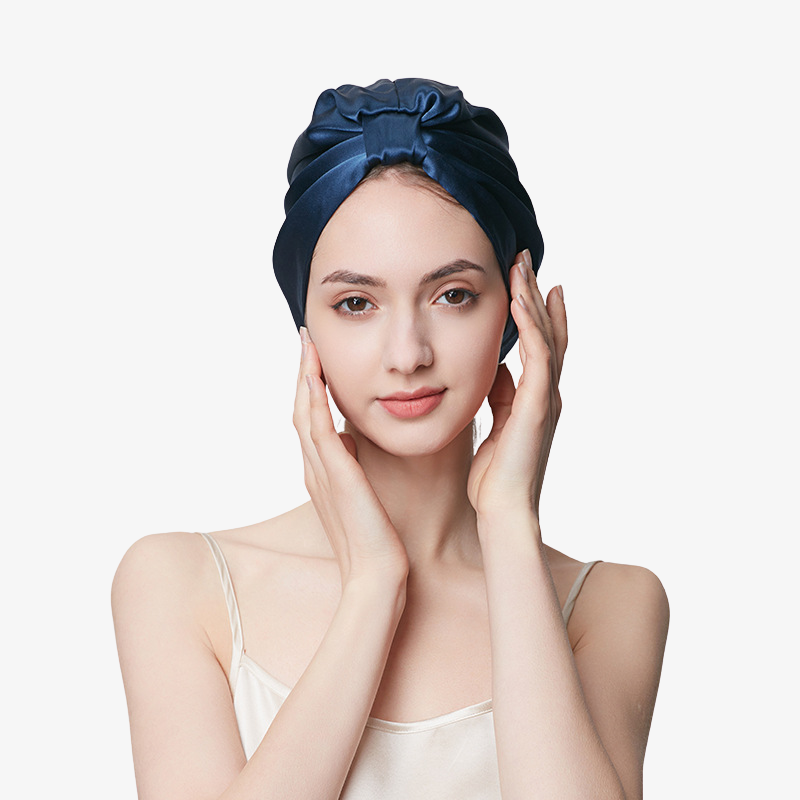 19 Momme 100% Mulberry Silk Sleep Cap – Double-Layer with Square Buckle
