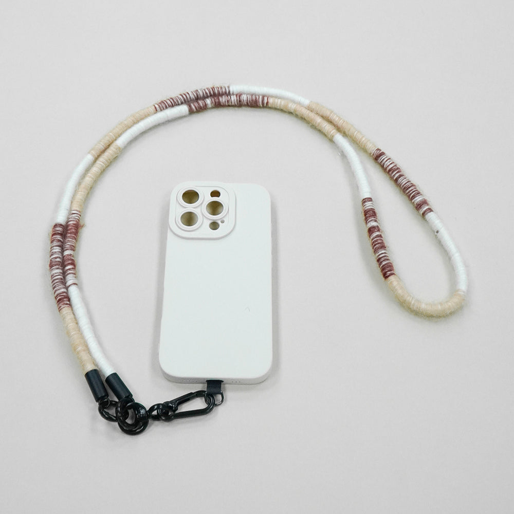 Handmade Coffee Tone Phone Lanyard