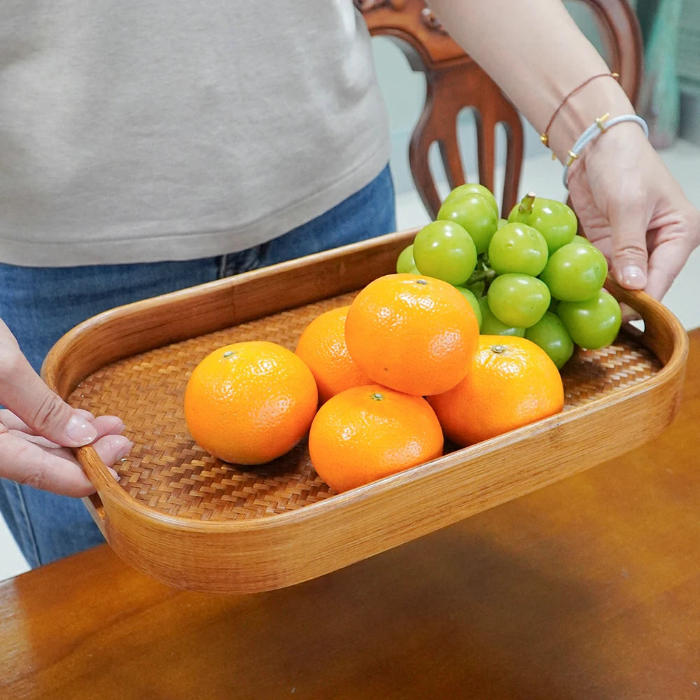 Handmade Bamboo Square Storage Tray