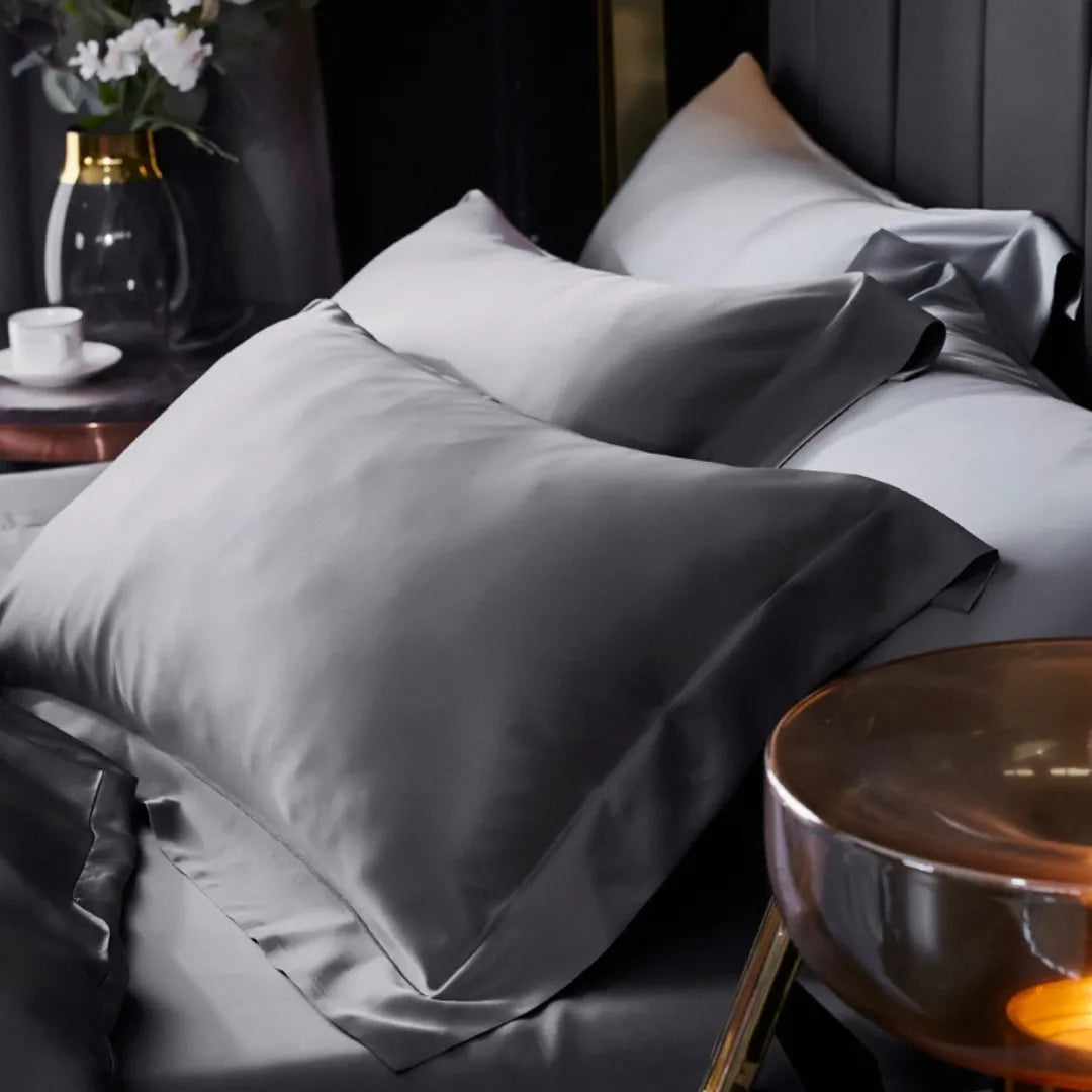 19 Momme 100% Mulberry Silk ‘Gray’ Flat Sheet